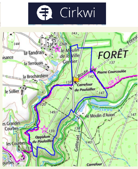 accs  la trace GPS de la randonne