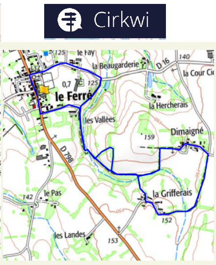 accs  la trace GPS de la randonne